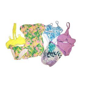 SHEIN 8 Piece Lot Of Bikini Bathing Suits Swim Cover & Skirt Girls 12Y